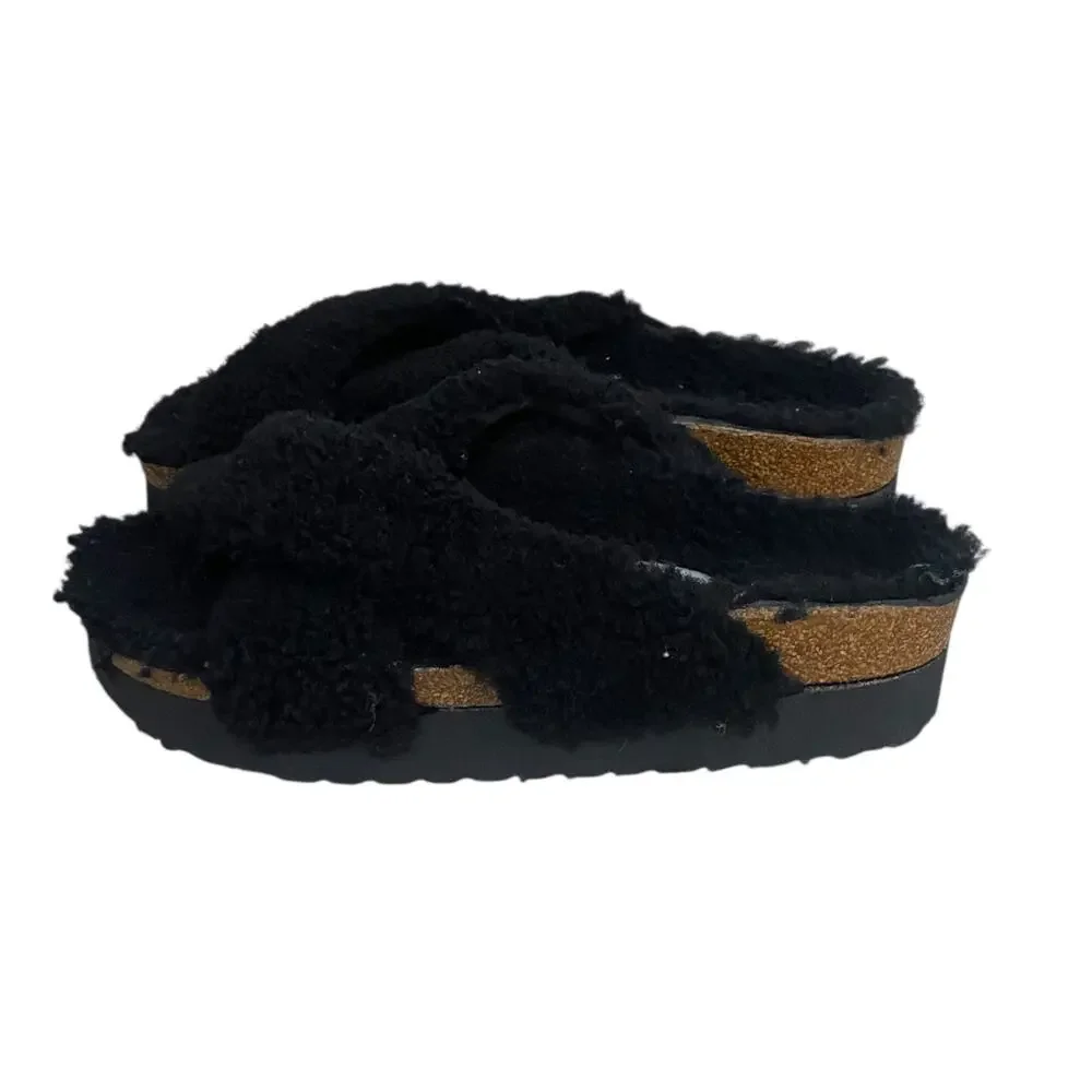 BIRKENSTOCK Papillio Birkenstock Daytona teddy shearling black size 7